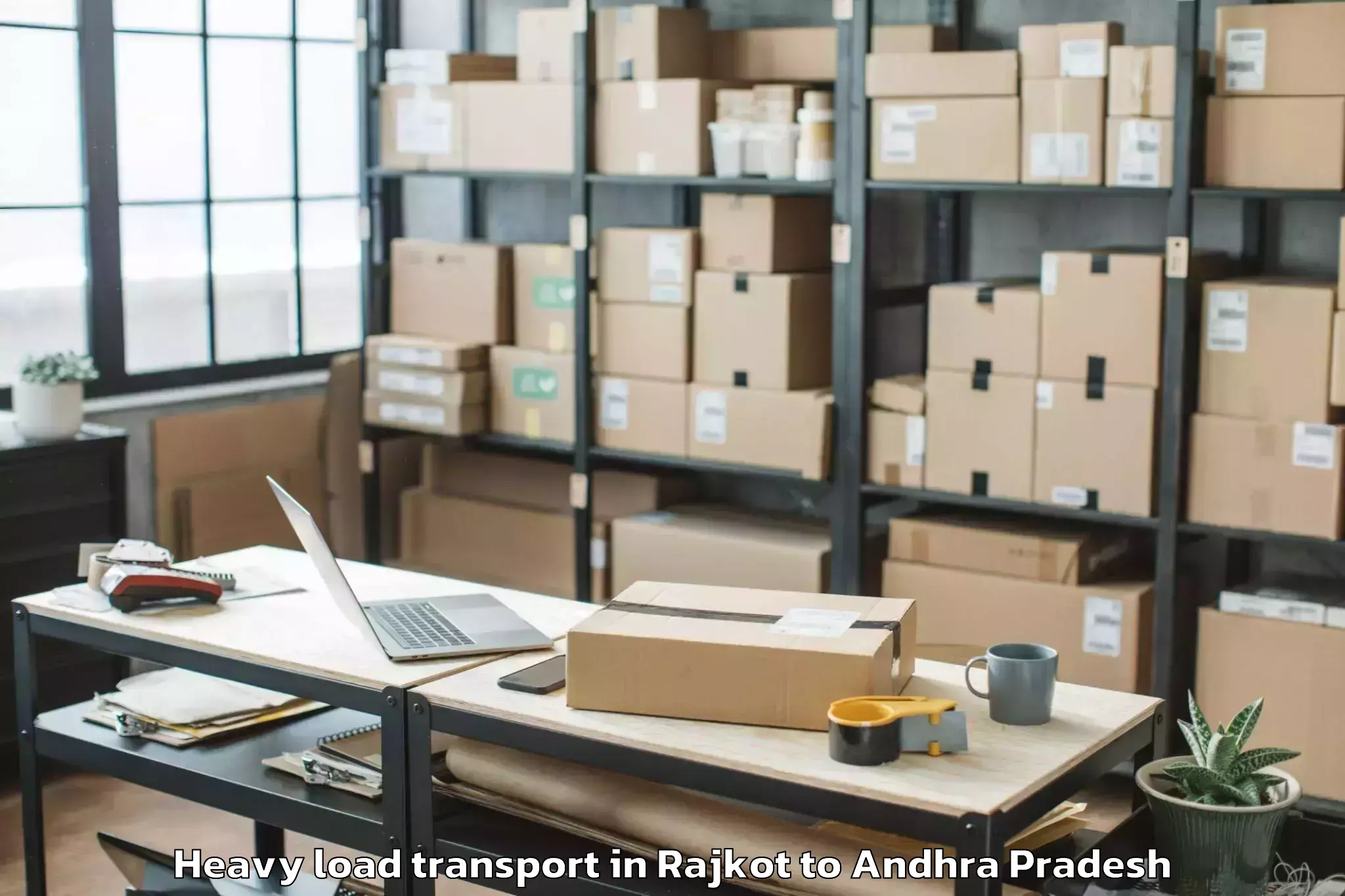 Book Rajkot to Ravulapalem Heavy Load Transport Online